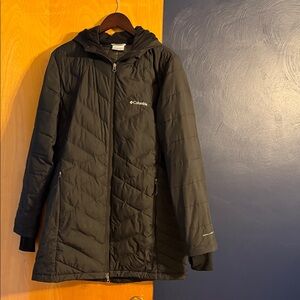 Columbia Charcoal Hooded Puffer Coat